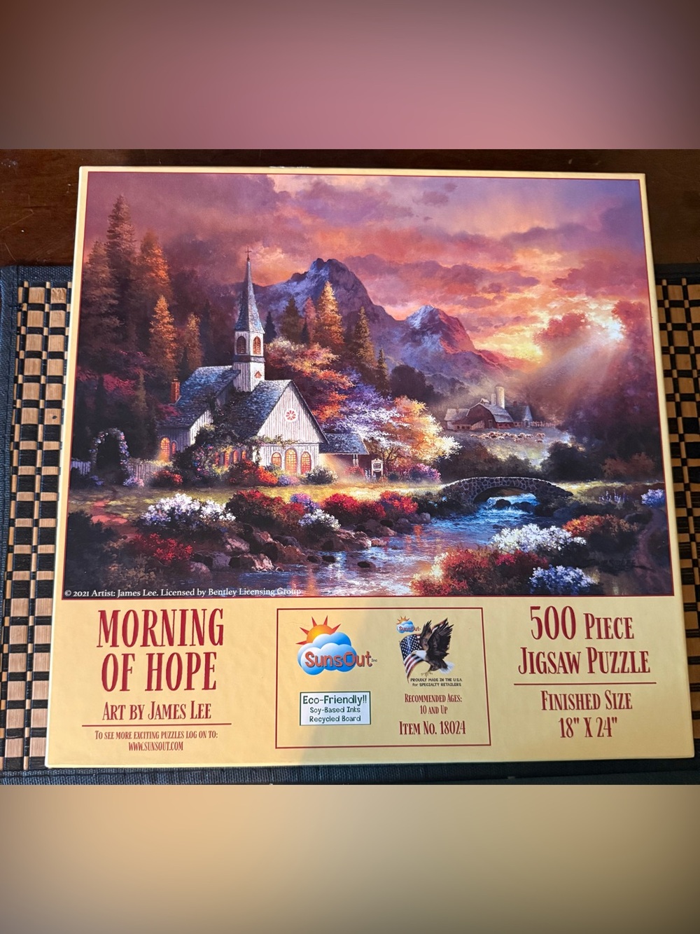 Morning of Hope 500-Piece Jigsaw Puzzle - Sunset Church Scene